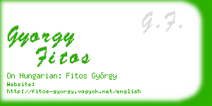 gyorgy fitos business card